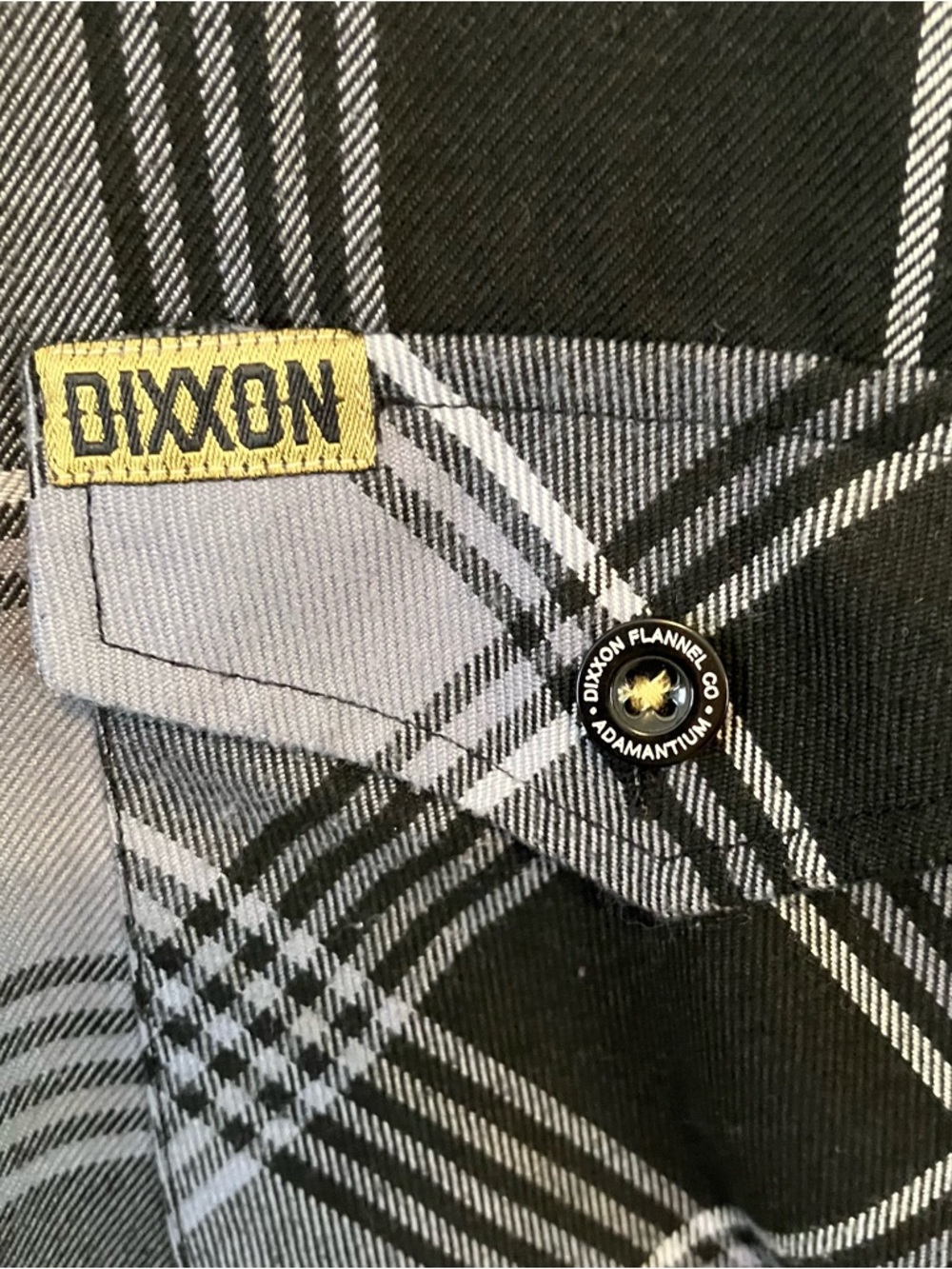 Dixxon Flannel Womens M Blue Gray  Long Sleeve Plaid Adamantium - Picture 2 of 7